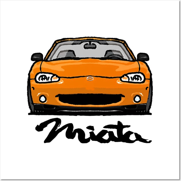 MX5 Miata NB Evo Gold Low Wall Art by Woreth